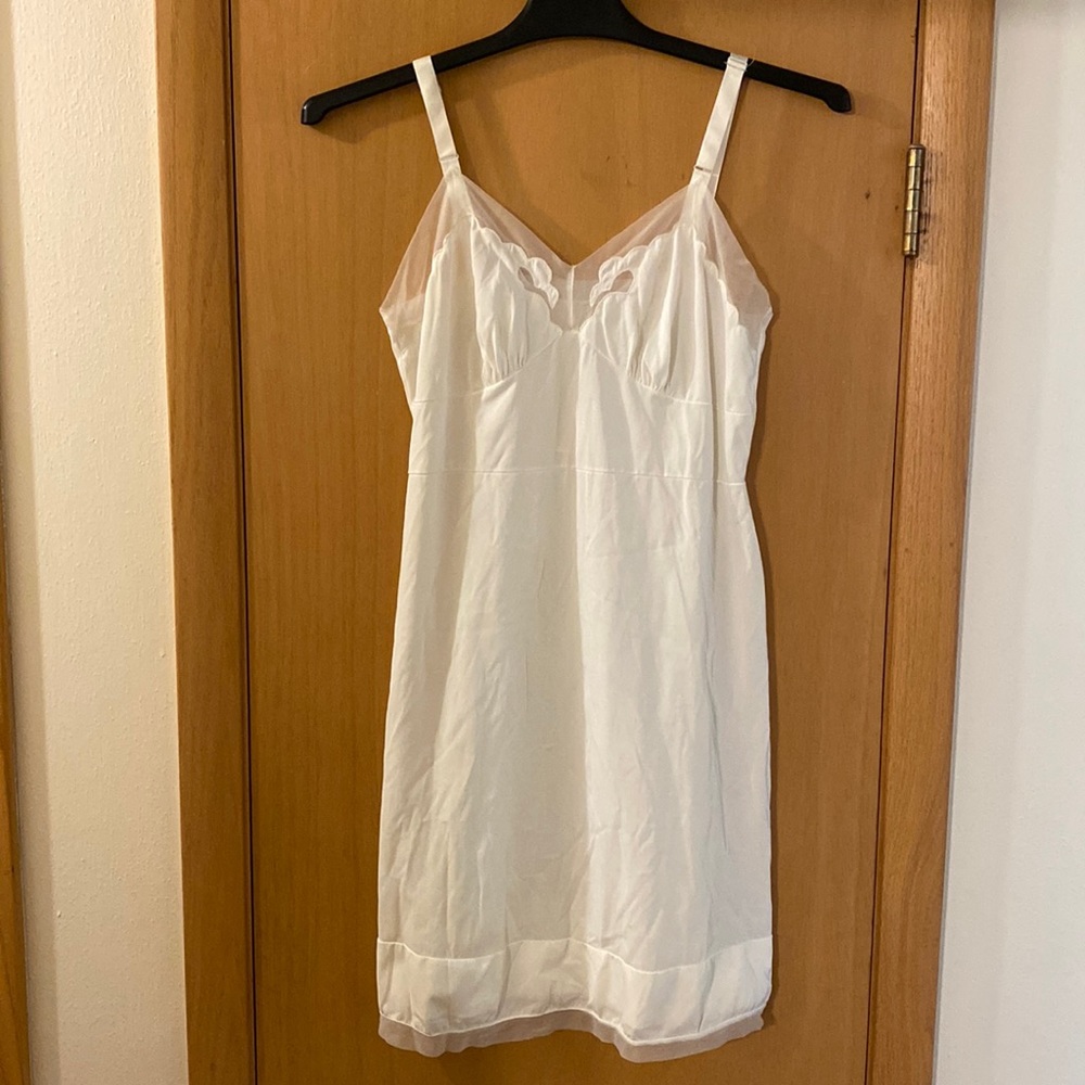 Charmode Sears Vintage Slip White Nylon Tricot Size 38